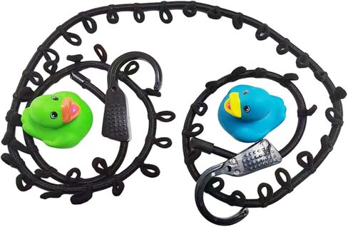 1PCS Rubber Duck Frame Suitable for Owners Wrangler's Rope Paracord Holder for Car Display Fixed Mount Off-Road Vehicle Interior Accessories Elastic Duck Holder with Rubber Bands(Black) in Kuwait