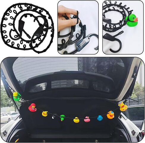 1PCS Rubber Duck Frame Suitable for Owners Wrangler's Rope Paracord Holder for Car Display Fixed Mount Off-Road Vehicle Interior Accessories Elastic Duck Holder with Rubber Bands(Black) in Kuwait