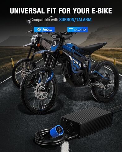 شاحن بطارية فائق السرعة 67.2 فولت 7 أمبير، شاحن دراجة نارية متوافق مع Talaria Sting X3/X3C/MX3/MX4/L1E (سلسلة 4000)، محول ذكي مقاوم للطقس IP65 مع مروحة تبريد مدمجة، آمن وعالي السرعة in Kuwait