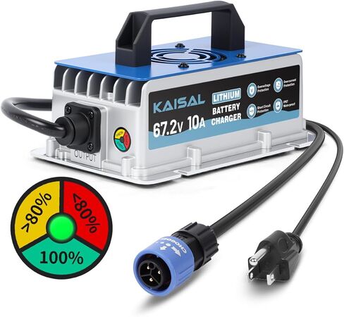 67.2V 10A Dirt Bike Battery Charger Compatible for 60V Talaria Sting 4000 Series X3 X3C L1E MX3 MX4 Dirt Motorcycle IP67 Waterproof & 0V Wake Up &8 Protection 60 Volt Li-on Lithium Battery Charger in Kuwait