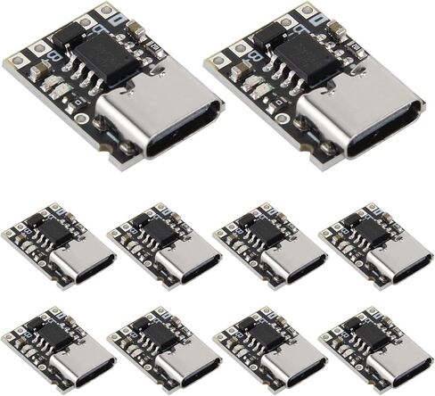 AITRIP 20PCS TP4057 1A 3.7V Type-C USB Ultra-Small Lithium Battery Charging Panel 1A Ternary Lithium Battery 3.7V 4.2V Charger Module with Protection Board Over TP4056 in Kuwait