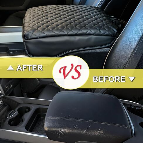 Center Console Cover Compatible with 2019-2026 Ram 1500 2500 3500 Customized Armrest Cover Leather Arm Rest Cushion Protector for Car, Anti-Scratch, Bucket Seat Only in Saudi Arabia