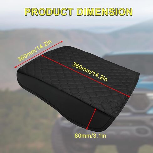 Center Console Cover Compatible with 2019-2026 Ram 1500 2500 3500 Customized Armrest Cover Leather Arm Rest Cushion Protector for Car, Anti-Scratch, Bucket Seat Only in Saudi Arabia