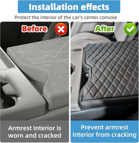 Center Console Armrest Cover Compatible with Ford F150 2015-2025, 2017-2025 F250 F350 F450(for Jump Seat Only) in Kuwait