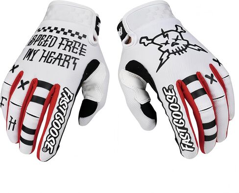 Skull Motorcycle Dirt Bike Motorbike Cycling Gloves for Men & Women - Adjustable Wrist, Non-Slip Breathable Full Finger Racing Gloves in Saudi Arabia
