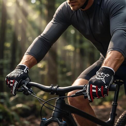 Skull Motorcycle Dirt Bike Motorbike Cycling Gloves for Men & Women - Adjustable Wrist, Non-Slip Breathable Full Finger Racing Gloves in Saudi Arabia