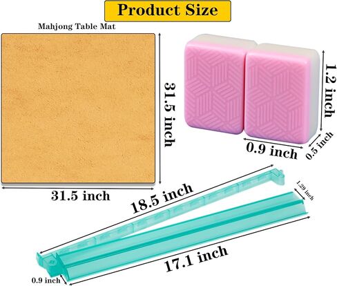 Pink American Mahjong Set 1.2-inch Mahjong Tile Set 166 Pieces American Mahjong Tile Set with Mahjong Table Mat and Mahjong Racks with Pushers in Saudi Arabia