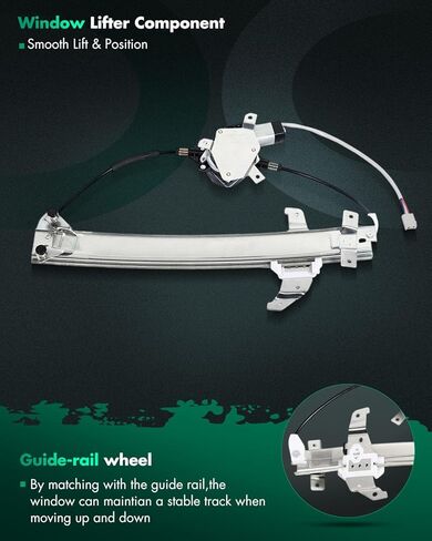 SCITOO Front Left Driver Side Power Window Regulator with Motor Fit for 1994-1997 for Lincoln Town Car,741-662 in Kuwait