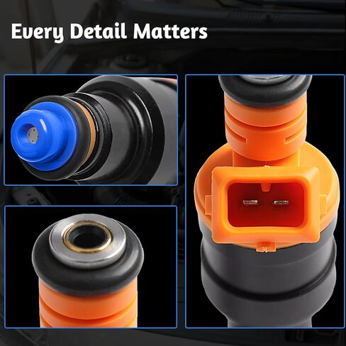 Set of 8 Fuel Injector Compatible with Ford F150 F250 F350 E150 E250 E350 Mustang Expedition Excursion, Replacement for Lincoln Navigator Town Car, Replaces 0280150943 0280150939 0280150909 in Kuwait