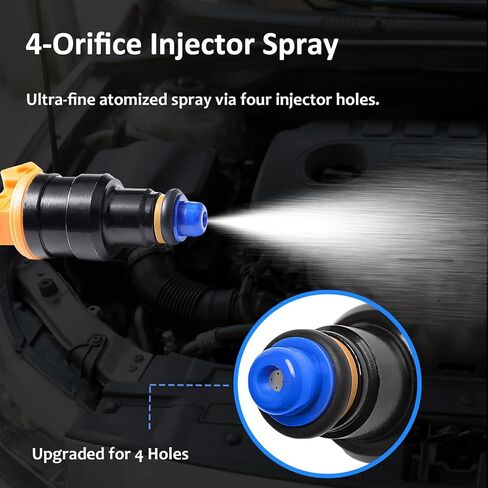 Set of 8 Fuel Injector Compatible with Ford F150 F250 F350 E150 E250 E350 Mustang Expedition Excursion, Replacement for Lincoln Navigator Town Car, Replaces 0280150943 0280150939 0280150909 in Kuwait