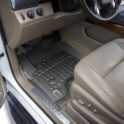 Smart Choice USA Car Floor Mat Custom fit for 2015-2020 Chevrolet Tahoe/2015-2020 GMC Yukon - Made in USA - Black - Full Set 1st, 2nd & 3rd Row in Saudi Arabia