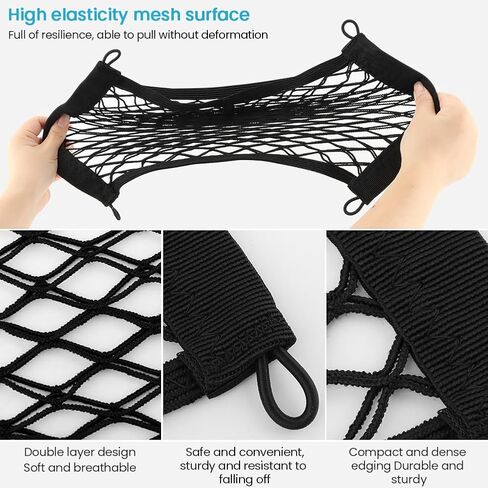2pcs Universal Elastic Small Cargo Net, 13.7 x 9.8in RV Netting Pouch Bag with 8 Pieces Mounting Screws, for Trunk RV Boat Storage Mesh Pocket Nets in Saudi Arabia
