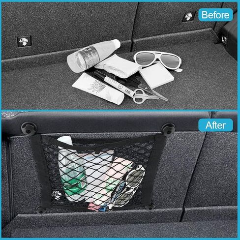 2pcs Universal Elastic Small Cargo Net, 13.7 x 9.8in RV Netting Pouch Bag with 8 Pieces Mounting Screws, for Trunk RV Boat Storage Mesh Pocket Nets in Saudi Arabia
