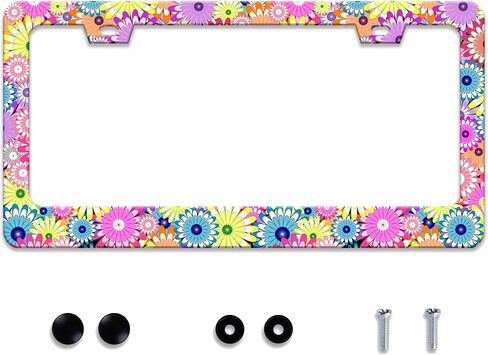 Personalized Bookshelf License Plate Frame Stainless Steel Accessory Colorful Book License Plate Holder Funny Car Decorative 2 Holes Screws Fits Us Standard License Plates 12.2 X 6.3 in for Men Women in Saudi Arabia