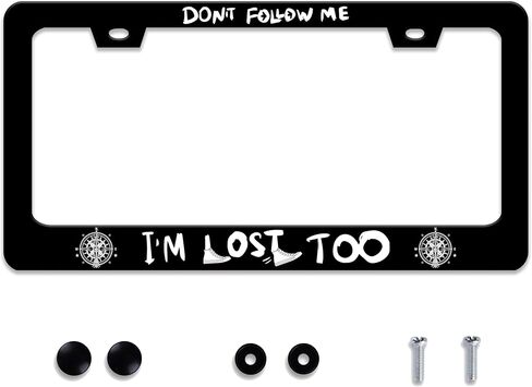 Personalized Bookshelf License Plate Frame Stainless Steel Accessory Colorful Book License Plate Holder Funny Car Decorative 2 Holes Screws Fits Us Standard License Plates 12.2 X 6.3 in for Men Women in Saudi Arabia