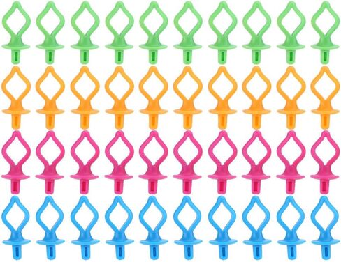40Pcs Bobbin Fixing Clips, Spool Huggers Clip, Colorful Silicone Bobbin Thread Organizer, Clamp Thread Saver for Sewing Accessory Thread Spool Organizing in Kuwait