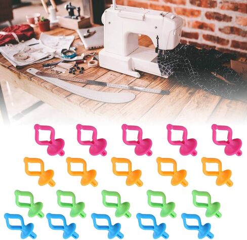 40Pcs Bobbin Fixing Clips, Spool Huggers Clip, Colorful Silicone Bobbin Thread Organizer, Clamp Thread Saver for Sewing Accessory Thread Spool Organizing in Kuwait