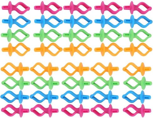40Pcs Bobbin Fixing Clips, Spool Huggers Clip, Colorful Silicone Bobbin Thread Organizer, Clamp Thread Saver for Sewing Accessory Thread Spool Organizing in Kuwait
