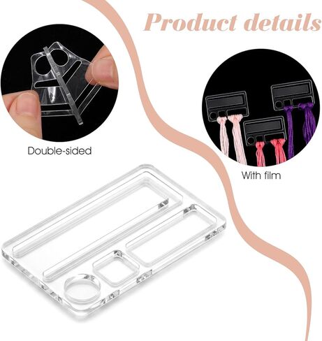 50PCS Embroidery Floss Bobbins, Clear Acrylic Embroidery Thread Cards, Cross Stitch Thread Organizer, Embroidery-Cards for DIY Craft and Sewing Storage (1.9x1.1 Inch) in Saudi Arabia