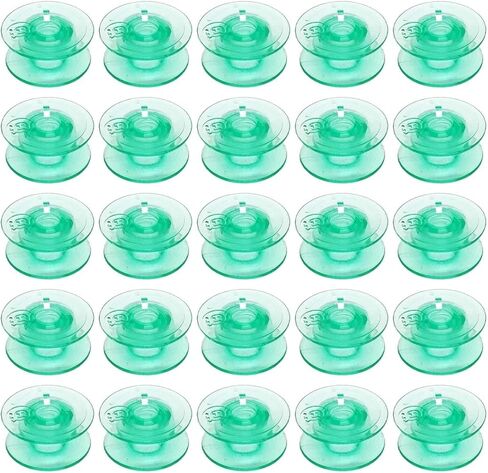 TZCCH 25Pcs/Box Green Bobbins for Husqvarna Viking, fit Pfaff, Also fit White Sewing Machine #4131825-45#4123078-G in Kuwait