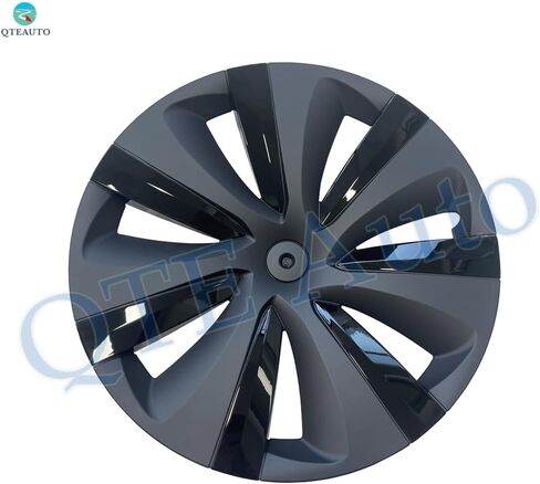 PM Auto Set of 4 Wheel Covers Storm Hubcaps Black Gray for 2020-2025 Tesla Y 19 inch in Kuwait