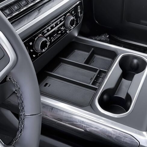 RUNROAD Center Console Organizer Tray Compatible with 2024-2026 Chevy Silverado 2500HD 3500HD Accessories, Armrest Tray For Silverado Middle Console Organizer (NOT Fit Front Triple/Split-Bench Seats) in Kuwait