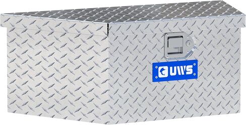 صندوق أدوات لسان المقطورة المصنوع من الألومنيوم ذو الجدار الثقيل مقاس 34 بوصة من UWS EC20411 مع غطاء منخفض وغطاء صلب in Kuwait