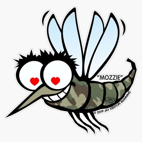 Mozzie البعوض ملصق فينيل ملصق مضاد للماء للكمبيوتر المحمول جدار نافذة ملصقات للسيارة متعددة الأشكال 5" in Kuwait