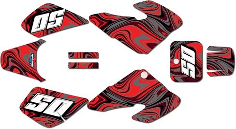 Graphics Kit for Honda Honda XR50 (2000-2003) SNAGGED Series Pink 9 Mil - Easy Go - Dirt Pit Bike Motorcycle Stickers, Dirtbike Racing Automotive Decal Motocross Accessories no-Plastics in Saudi Arabia