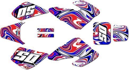 Graphics Kit for Honda Honda XR50 (2000-2003) SNAGGED Series Pink 9 Mil - Easy Go - Dirt Pit Bike Motorcycle Stickers, Dirtbike Racing Automotive Decal Motocross Accessories no-Plastics in Saudi Arabia