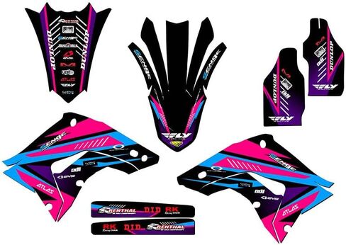2002-2012 fits POLISPORT Restyle CR 250 R Surge Black Senge Graphics Complete Kit with Rider I.D. Compatible with Honda in Saudi Arabia
