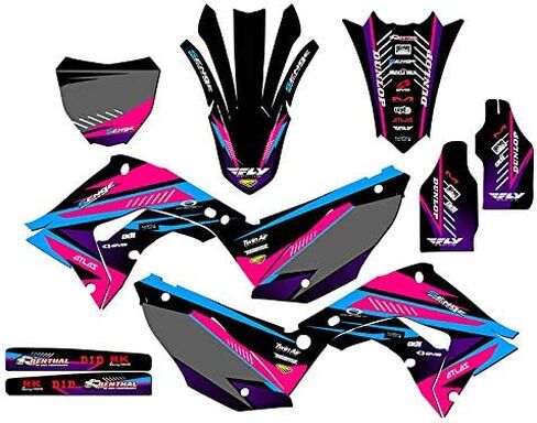 2002-2012 fits POLISPORT Restyle CR 250 R Surge Black Senge Graphics Complete Kit with Rider I.D. Compatible with Honda in Saudi Arabia