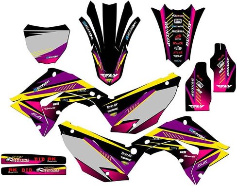 2002-2012 fits POLISPORT Restyle CR 250 R Surge Black Senge Graphics Complete Kit with Rider I.D. Compatible with Honda in Saudi Arabia