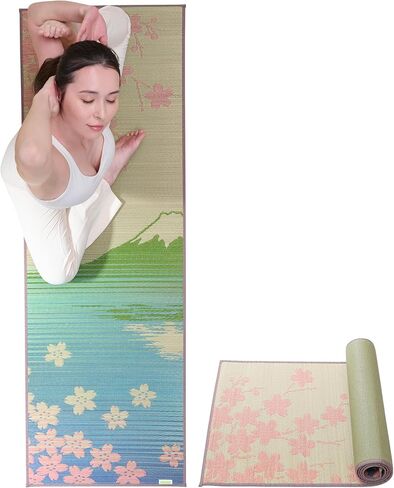 FULI Japanese Tatami Yoga Mat, Igusa Mat, Non Slip Exercise & Fitness Mats, Pilates & Floor Workouts, Made in Japan (1/4" Thick) in Saudi Arabia