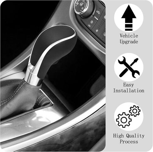 متوافق مع Buick Verano 2012-2017 ABS من الجلد الصناعي الأسود مقبض ناقل الحركة الأوتوماتيكي مقبض رافعة استبدال باللون الأسود in Kuwait