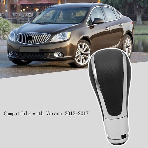 متوافق مع Buick Verano 2012-2017 ABS من الجلد الصناعي الأسود مقبض ناقل الحركة الأوتوماتيكي مقبض رافعة استبدال باللون الأسود in Kuwait