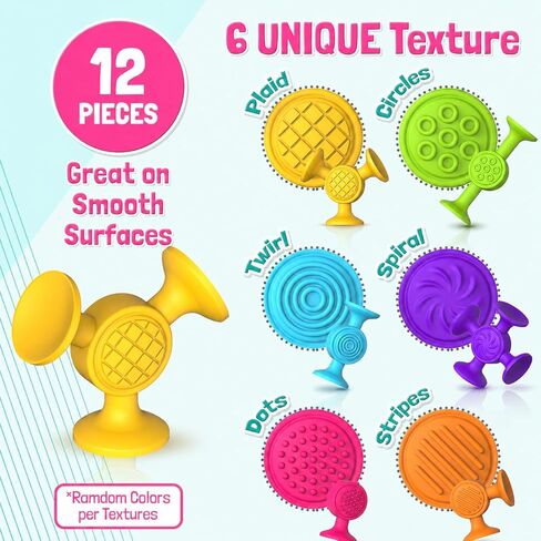 Bath Toys Suction Sensory Toys: 20 Pcs Silicone Suction Cup Toys - Bath Toys No Hole - Sensory Toys for Baby Toddlers in Saudi Arabia