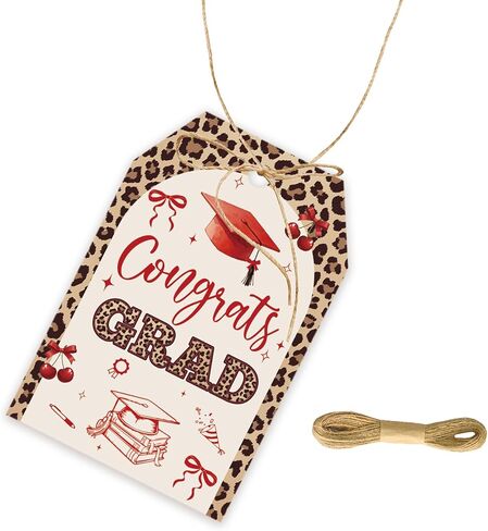50pcs Freshly Graduated Thank You Tags, Lemon Graduation Gift Tag with String for Grad Party, Class of 2026 Thank You Paper Tags for Graduate Party Favors in Saudi Arabia