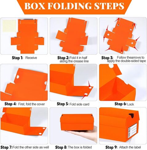 12 Sets Mini Shoe Gifts Boxes Mini Sneaker Boxes 4.7x2.5x2 Small Shoe Cases Cardboard Sports Theme Small Gift Case with Writable Label Birthday Party Favor for Candies Cookies Snacks Orange in Saudi Arabia