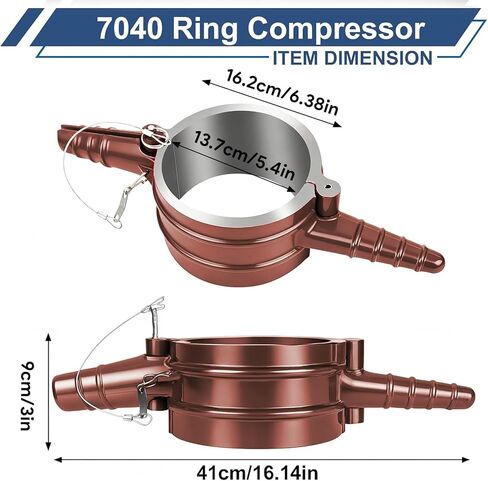 7040 Piston Ring Compressor Tool-Replaces PT-7040 5399448 5299339 5299447,with Adapter & Anti-Polishing Ring, 5.4" Bore Fits for Cummins ISX/QSX 15, Caterpillar 3400, 3406, 3408, 3412, C-15 in Saudi Arabia