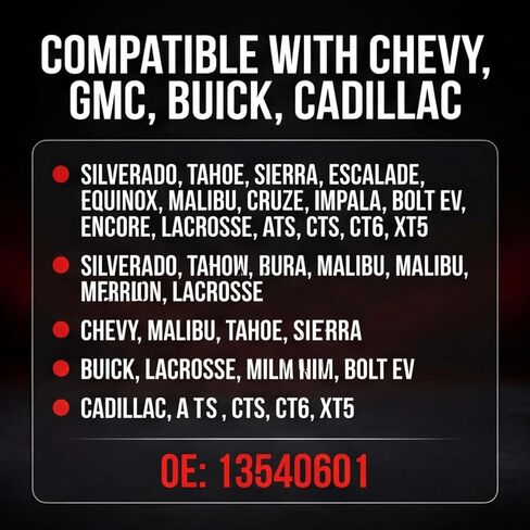 Pre-Programmed TPMS Tire Pressure Sensor 4 pcs Compatible with Chevy GMC Buick Cadillac Bolt EV Colorado Cruze Equinox Tahoe Impala Malibu Silverado Replaces 13540601 in Kuwait