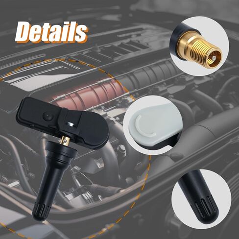 مستشعر مراقبة ضغط الإطارات المبرمج مسبقًا TPMS 52933C8000 مناسب لسيارة Hyundai 2015-2019 Sonata 2016-2020 Tucson، مناسب لكيا 2019-2020 K900 2020-2020 Telluride 52933C1100-433MHz (4) in Kuwait