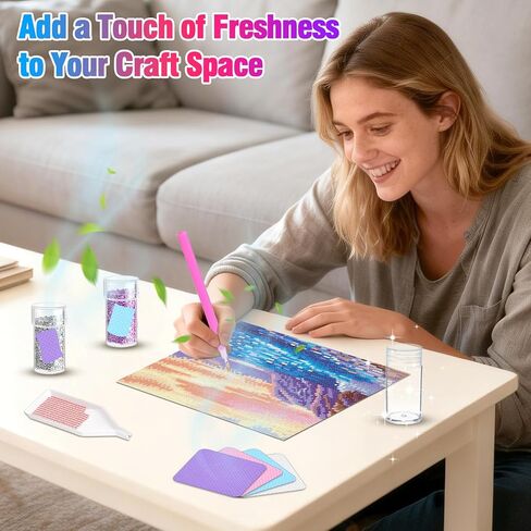 Scented Static Control Sheets for Diamond Art Beads Storage – 100 Sheets Anti-Static Film for Diamond Painting Beads, Keep Drills Organized – Diamond Painting Accessories and Tools (4 Scents) in Saudi Arabia