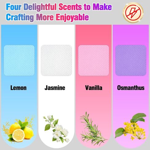 Scented Static Control Sheets for Diamond Art Beads Storage – 100 Sheets Anti-Static Film for Diamond Painting Beads, Keep Drills Organized – Diamond Painting Accessories and Tools (4 Scents) in Saudi Arabia