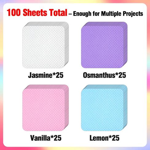 Scented Static Control Sheets for Diamond Art Beads Storage – 100 Sheets Anti-Static Film for Diamond Painting Beads, Keep Drills Organized – Diamond Painting Accessories and Tools (4 Scents) in Saudi Arabia