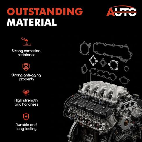 Engine Intake Manifold Gasket Kit Compatible with Chevy Camaro Silverado 1500 2500 HD 3500 HD Suburban Tahoe GMC Sierra Nueva GMC Yukon XL Cadillac CTS Escalade ESV Replace MS19945 in Kuwait