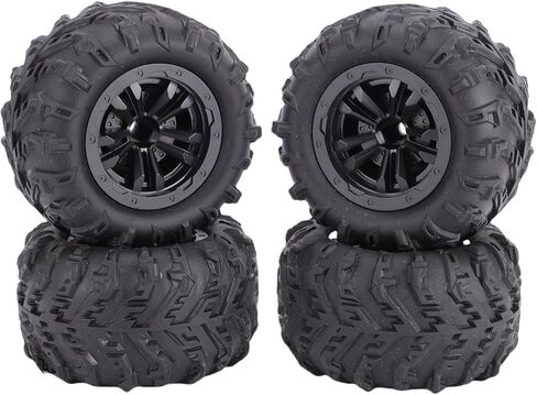 RC Car Tires, 4PCS 85mm 12mm Hex Rubber Tires with Excellent Grip for 1/14 1/16 Scale RC Cars, Compatible with MJX HBX in Kuwait