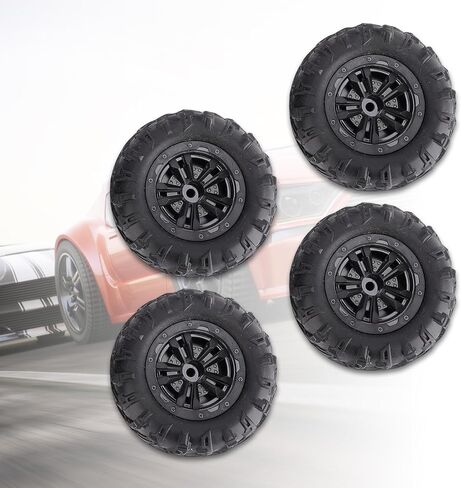 RC Car Tires, 4PCS 85mm 12mm Hex Rubber Tires with Excellent Grip for 1/14 1/16 Scale RC Cars, Compatible with MJX HBX in Kuwait