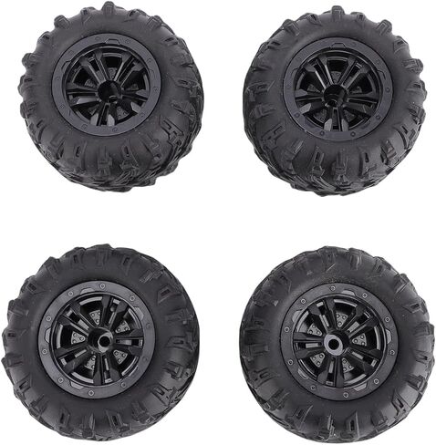 RC Car Tires, 4PCS 85mm 12mm Hex Rubber Tires with Excellent Grip for 1/14 1/16 Scale RC Cars, Compatible with MJX HBX in Kuwait