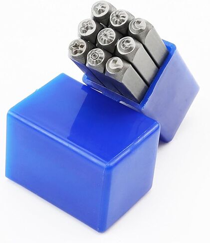 9Pcs Metal Stamping Tool Set 1/8'' (3mm), Steel Sun and Star Punch Set Leather Stamp for Jewelry Making Craft in Saudi Arabia